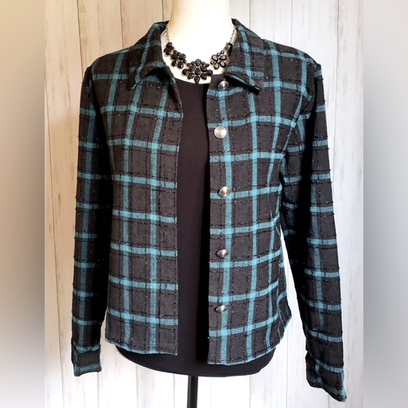 Christopher & Banks Plaid pre-loved jacket - Picture 1 of 5